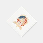 Feest alsof het 1776 is - Retro Patriotic Bow Servet (Hoek)