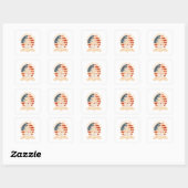 Feest alsof het 1776 is - Retro Patriotic Bow Vierkante Sticker (Vel)