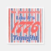 Feest alsof het 1776 is vannacht servet (Voorkant)