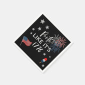 Feest alsof het 1776 Party Napkins is Servet (Hoek)