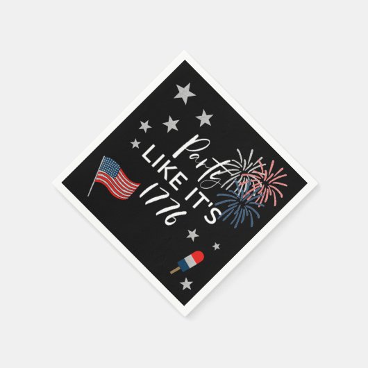 Feest alsof het 1776 Party Napkins is Servet (Hoek)