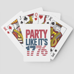 Feest alsof het 1776 virale quote is pokerkaarten