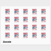 Feest alsof het 1776 virale quote is ronde sticker (Vel)