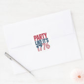 Feest alsof het 1776 virale quote is ronde sticker (Envelop)