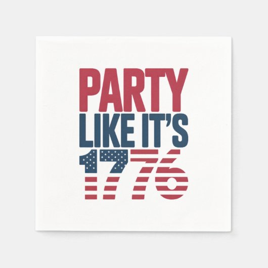 Feest alsof het 1776 virale quote is servet (Voorkant)