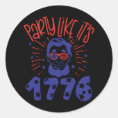 Feest alsof het 1779 Treding is Ronde Sticker (Voorkant)