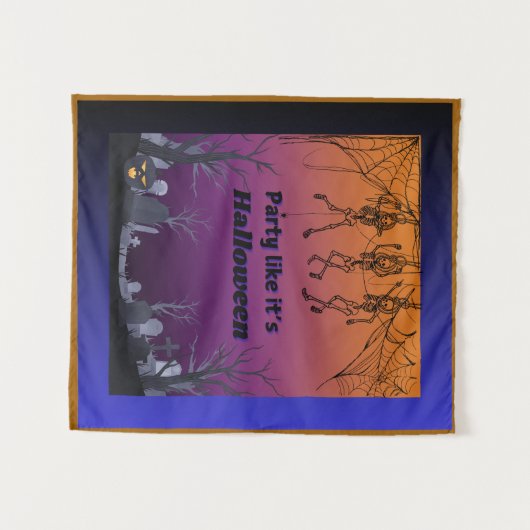 Feest alsof het Halloween Tapestry is Wandkleed (Voorkant (horizontaal))