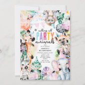 Feest alsof het je verjaardag is Sarfari thema Kin Kaart (Voorkant)