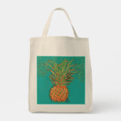 Feest Ananas-Abstracte Ananas op Helder Tote Bag (Achterkant)