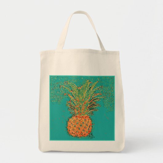 Feest Ananas-Abstracte Ananas op Helder Tote Bag (Voorkant)