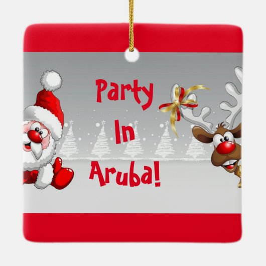 Feest Aruba Kerst Ornament (Achterkant)