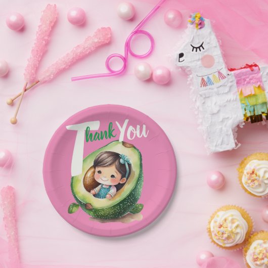 Feest Baby Meisje Borrel Avocado Schattig Leuk Mod Papieren Bordje (Feest)