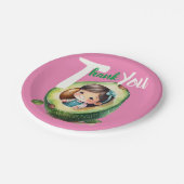 Feest Baby Meisje Borrel Avocado Schattig Leuk Mod Papieren Bordje (Gekanteld)