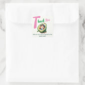 Feest Baby Meisje Shower Avocado Schattig Leuk Mod Vierkante Sticker (Tas)