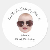 Feest Baby Shower Bachelorette Feest voor kinderen Ronde Sticker (Voorkant)