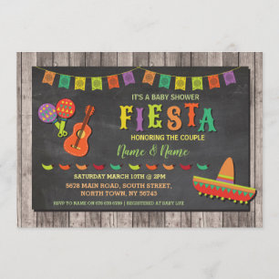 Feest Baby Shower Mexicaans Feest Uitnodiging