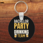 Feest Bachelor Drank Team Bruidegom Squad Bruidego Sleutelhanger (Voorkant)