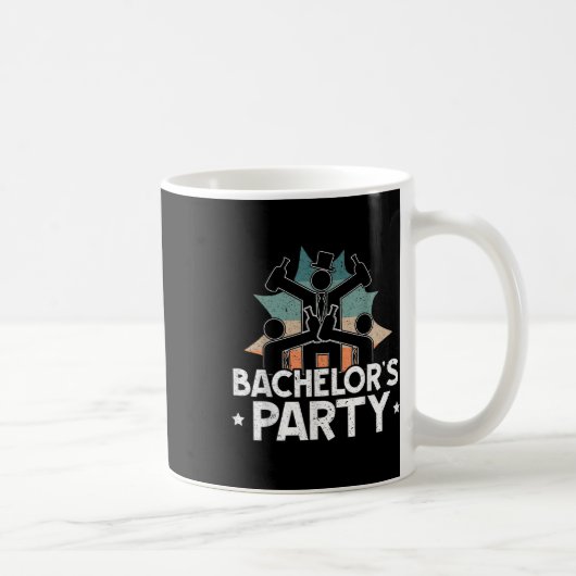 Feest Bachelor Drinken Team Bier Bruid Bruidegom Koffiemok (Rechts)
