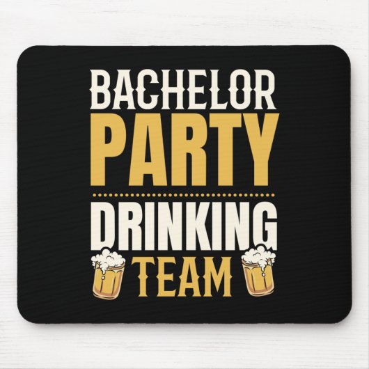 Feest Bachelor Drinken Team Bruidegom Squad Bruide Muismat (Voorkant)