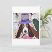 Feest Basset Hound  Kaart (Staand voorkant)
