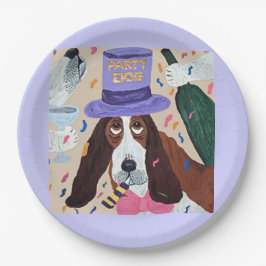 Feest Basset Hound Papieren Bordje