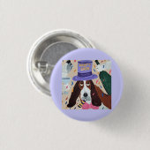 Feest Basset Hound Ronde Button 3,2 Cm (Voorkant /achterkant)