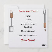 Feest / BBQ ! SRF Kaart (Achterkant)