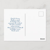 Feest Bedankt Otter draagt kerstmuts Kerstmis Briefkaart (Achterkant)