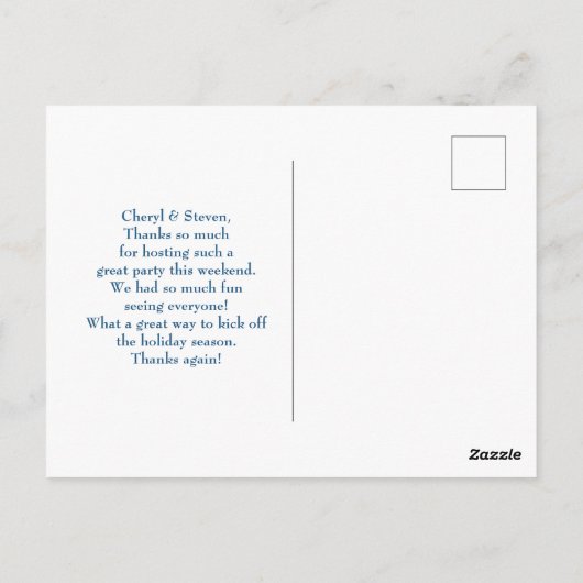 Feest Bedankt Otter draagt kerstmuts Kerstmis Briefkaart (Achterkant)