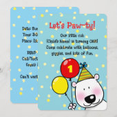 Feest Beer met ballonnen (1e verjaardag) Kaart (Voorkant / Achterkant)