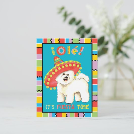 Feest Bichon Kaart (Staand voorkant)