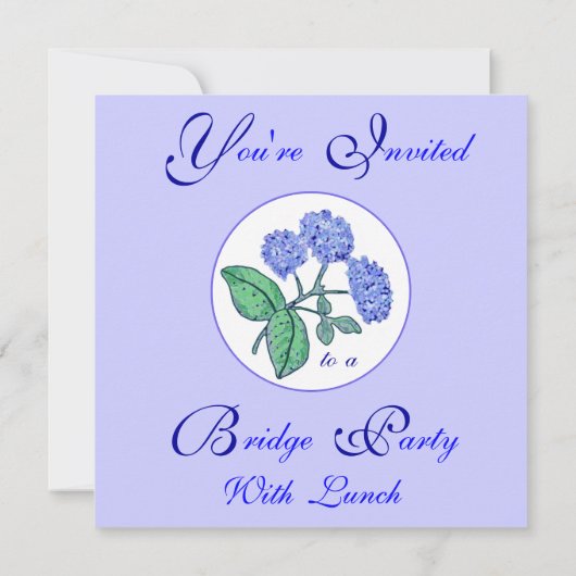 Feest bij de Sweet Hydrangea Brug Kaart (Achterkant)