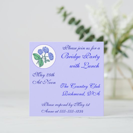 Feest bij de zoete Hortensia Brug Kaart (Staand voorkant)