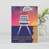 Feest bij het Beginnen van een Pensioen Kaart (Staand voorkant)