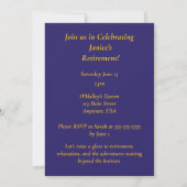 Feest bij het Beginnen van een Pensioen Kaart (Achterkant)