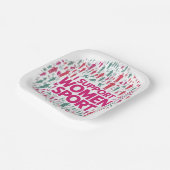 Feest Borden Vieren Vrouwen in Sport Papieren Bordje (Gebogen)