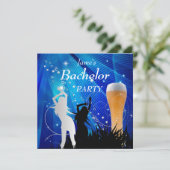 Feest Briljant Gouden Witte Bierglas Meisjes Kaart (Staand voorkant)