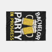 Feest Bruidegom Aan De Gang Bier Bruiloft Bruidego Fleece Deken (Voorkant (Horizontaal))