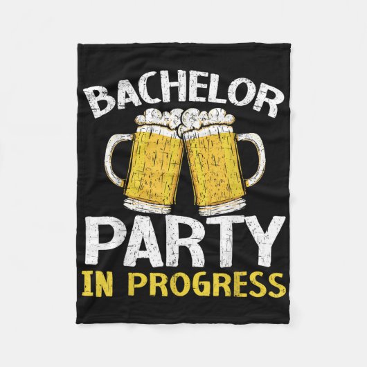 Feest Bruidegom Aan De Gang Bier Bruiloft Bruidego Fleece Deken (Voorkant)