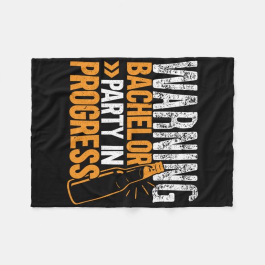 Feest Bruidegom In Uitvoering Bruidegomssquad Brui Fleece Deken (Voorkant (Horizontaal))