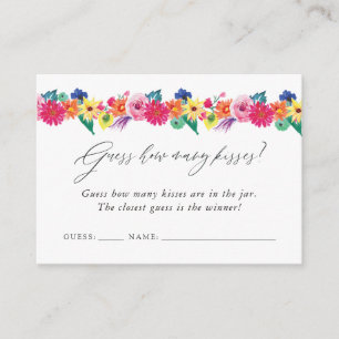 Feest Bruiloft Bridal Shower Hoeveel Kusjes Spel Informatiekaartje