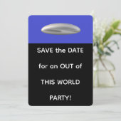 Feest buiten deze wereld SAVE THE DATE Kaart (Staand voorkant)