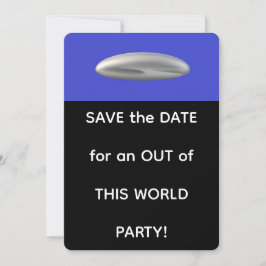 Feest buiten deze wereld SAVE THE DATE Kaart