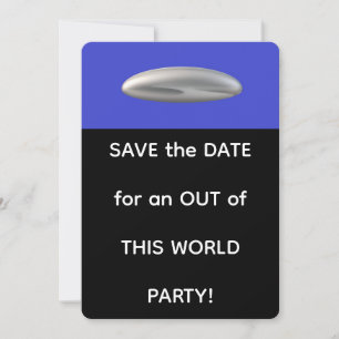 Feest buiten deze wereld SAVE THE DATE Kaart