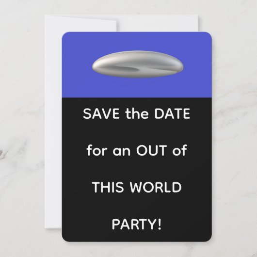 Feest buiten deze wereld SAVE THE DATE Kaart (Voorkant)