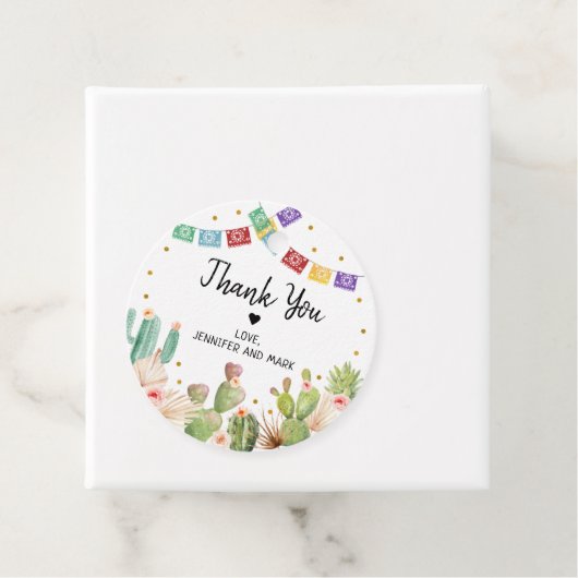 Feest Cactus Boho Bruiloft Feest Bedankjes Labels (In situ)