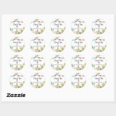 Feest Cactus Boho Bruiloftsborrel Ronde Sticker (Vel)