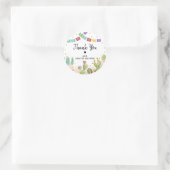 Feest Cactus Boho Bruiloftsborrel Ronde Sticker (Tas)