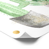 Feest Cactus Bruidsmeesterschap Welkom Poster (Hoek)