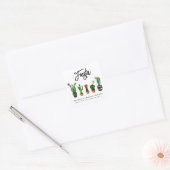 Feest Cactus Bruidsmeisjesfeest Vierkante Sticker (Envelop)